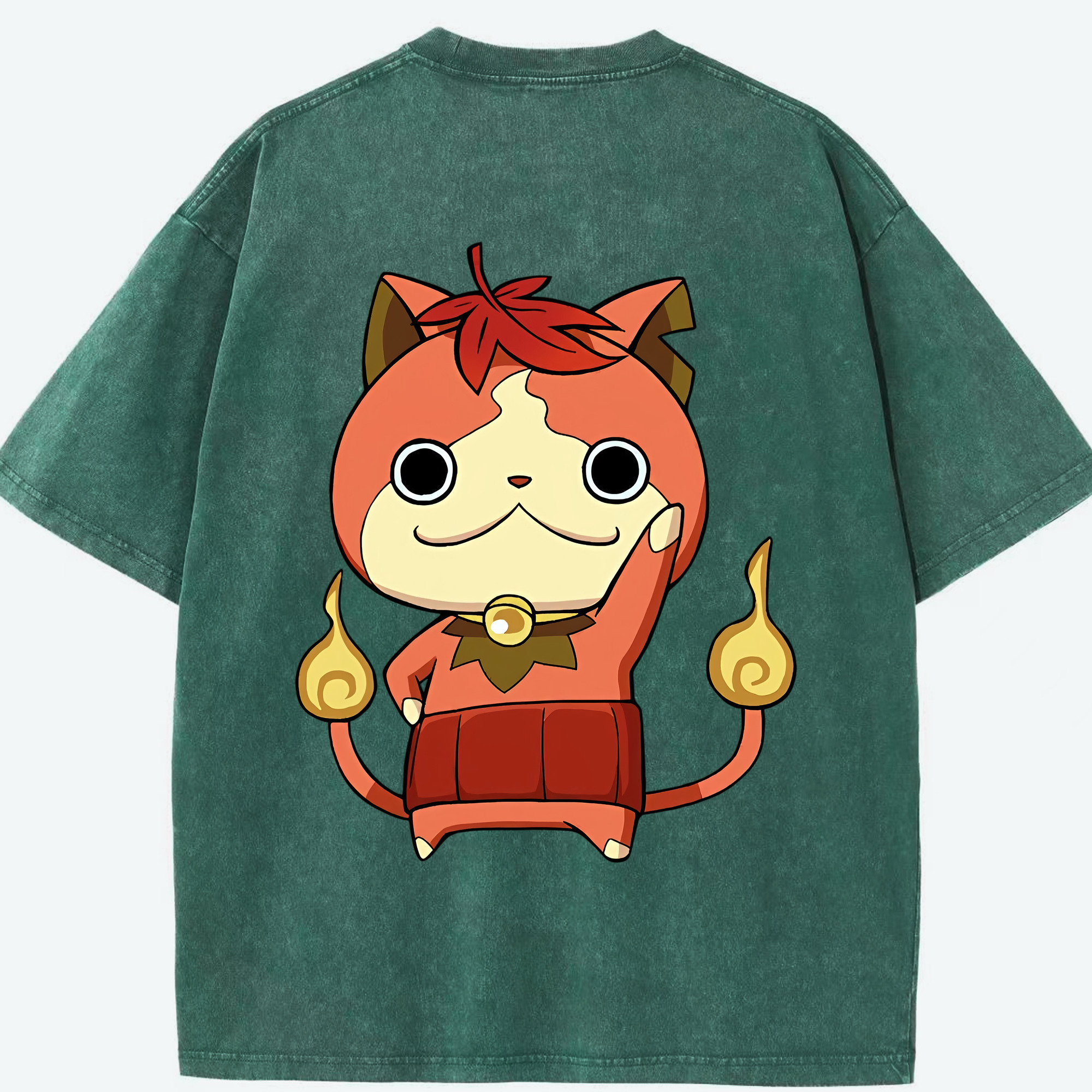 （画像用） 妖怪ウォッチ Yo-kai Watch 綿100% ヴィンテージ風 半袖Tシャツ（背面プリント）